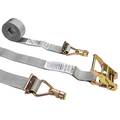 Us Cargo Control 2" x 16' Gray E Track Ratchet Straps w/ Double Stud Fittings 5316SEFDS-GRY